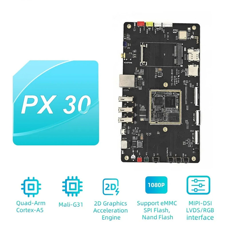 Rockchch px30 क्वाड-कोर 64-बिट विकास बोर्ड